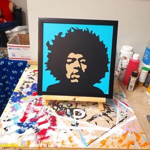 Jimi Hendrix Original Acrylic Painting 10 x 10